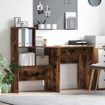 vidaXL Bureau Chêne fumé 131 5 x 50 x 106 5 cm Bois d'ingénierie