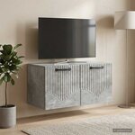 vidaXL Meuble TV mural Gris béton 59 5 x 31 x 30 cm Bois d'ingénierie