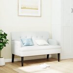 vidaXL Banc avec dossier blanc 112x65 5x75 cm similicuir