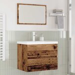 vidaXL Ensemble de mobilier de salle de bain 3 Pièces Bois ancien