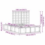 vidaXL Cadre de lit avec stockage Blanc 140 x 200 cm Pin massif
