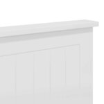 vidaXL Tête de lit avec tête de lit Blanc 160 cm Bois d'ingénierie