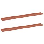 vidaXL Étagère Murale 2 Pièces Rouge 100 x 9 x 3 cm Bois d'ingénierie