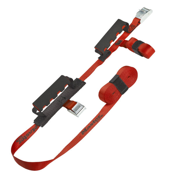 2 Sangles avec Boucle et Poignée de Portage  Rouge  2 50m x 25mm + 5 5m x 25mm Sangles