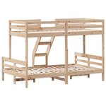 vidaXL Lit superposé sans matelas 90x200/120x200 cm bois massif