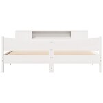 vidaXL Cadre de lit sans matelas blanc 180x200 cm bois massif de pin