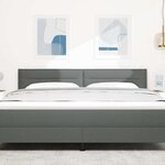 vidaXL Tête de lit avec tête de lit Gris foncé 180 cm Cuir synthétique