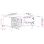 vidaXL Table basse Marron 80 x 50 x 40 cm Bois de mangue massif