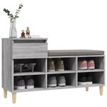 vidaXL Armoire à chaussures Sonoma gris 102x36x60 cm Bois d'ingénierie
