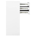 Armoire de bureau blanche 90 x 40 x 102 cm avec étagère réglable et 3 tiroirs design moderne en acier blanc 02_0046903