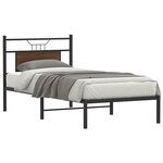 vidaXL Cadre de lit sans matelas chêne marron 90x200cm bois ingénierie