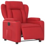 vidaXL Fauteuil inclinable électrique Rouge Similicuir