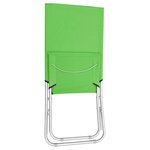 vidaXL Chaises de plage pliables lot de 2 Vert Tissu