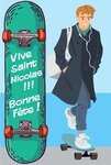 Carte vive saint nicolas bonne fête 6 décembre avec enveloppe blanche 12x17 5cm