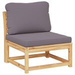 vidaXL Salon de jardin 4 Pièces avec coussins Bois d'acacia solide