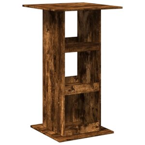vidaXL Table de bar avec rangement chêne fumé bois d’ingénierie