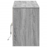 vidaXL Meuble TV avec LED sonoma gris 139 5x34x50 cm bois d'ingénierie