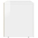 vidaXL Meuble TV Blanc brillant 80 x 35 x 40 cm Bois d'ingénierie