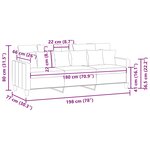 vidaXL Canapé à 3 places Crème 180 cm Tissu