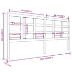 vidaXL Tête de lit blanc 205 5x4x100 cm bois massif de pin