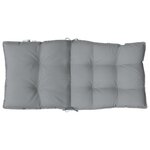 vidaXL Coussins de chaise à dossier bas lot de 6 gris tissu oxford
