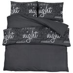 vidaXL Ensemble de housse de couette Noir 140x200 cm Coton