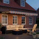 vidaXL Cadre de store manuel avec LEDs 3 x 2 5 m