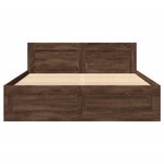 vidaXL Cadre de lit et tête de lit sans matelas chêne marron 120x200cm
