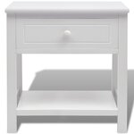 vidaXL Table de chevet Bois Blanc