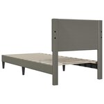 vidaXL Cadre de lit Gris clair 80 x 200 cm Tissu en velours côtelé