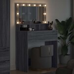 vidaXL Tables de maquillage pour chambre avec tiroir Gris Sonoma