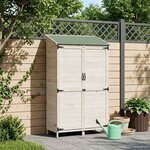 vidaXL Abri de jardin Blanc 106 5 x 56 x 176 cm Bois d'ingénierie