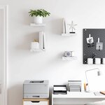 vidaXL Étagère Murale 4 Pièces Marbre blanc 23 x 23 5 x 4 cm