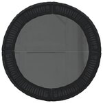 vidaXL Canapé de jardin table coussins demi-rond noir résine tressée