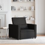 vidaXL Sofa-lit convertible 3-en-1 en tissu noir