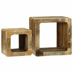 vidaXL Unité TV 36x36x30 cm en bois massif de manguier
