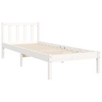 vidaXL Cadre de lit sans matelas blanc 100x200 cm bois de pin massif