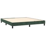 vidaXL Sommier à lattes de lit matelas et LED Vert foncé 160x200 cm