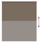 vidaXL Store enrouleur occultant café 135x175cm largeur du tissu