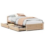 vidaXL Cadre de lit sans matelas 90x190 cm bois de pin massif
