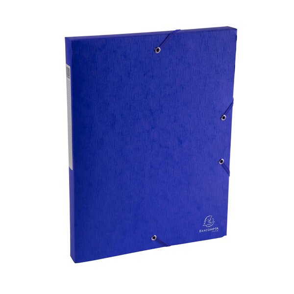Boite De Classement Exabox Dos 25mm Carte Lustrée Scotten - A4 - Bleu - X 10 - Exacompta