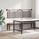 vidaXL Tête de lit suspendue Taupe Tissu
