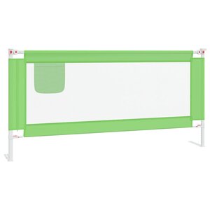 vidaXL Barrière de sécurité de lit d'enfant Vert 190x25 cm Tissu
