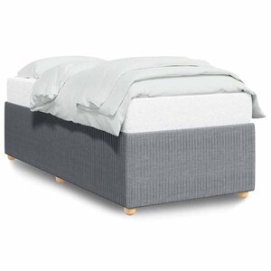 vidaXL Cadre de lit sans matelas gris clair 90x190 cm tissu