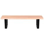 vidaXL Étagère de vasque murale acier et bois de chêne massif