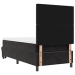 vidaXL Lit Sommier avec Matelas & Banc Noir 90x190 cm Velours