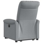 vidaXL Fauteuil inclinable électrique gris clair tissu