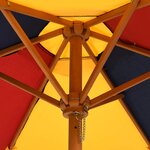 vidaXL Table de pique-nique pour 4 enfants avec parasol bois de sapin