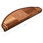 vidaXL Tapis d'escalier autoadhésifs 10 Pièces 65x21x4 cm Marron