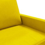 vidaXL Canapé à 3 places Jaune 180 cm Velours